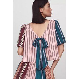 NWT Size L - Maeve Taffeta Bow Swing Blouse